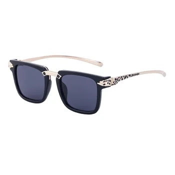 2024 Modes Laukumā Saulesbrilles, Vīriešu, Sieviešu Vintage Leopard Sakausējuma Kājas Klasisko Jaunu Ieplests, Saules Brilles Oculos De Sol Feminino UV400
