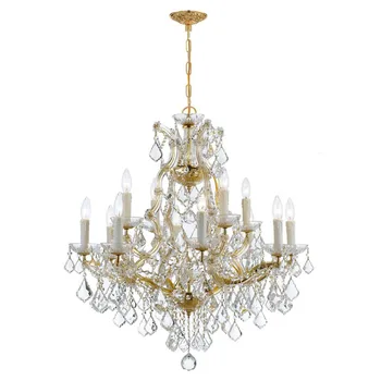 Mūsdienu Zelta Kristāla Lustras Gaismas, viesistaba Luksusa Maria Theresa Karājas lampas Cristal Spīdumu Guļamistaba Griestu lampas