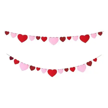Valentīna Dienas Sirdis String Vainags Banner Sienas Dekori DIY Sirds Banner Kāzu svinības Saderināšanās Valentīna Diena, Jubileja
