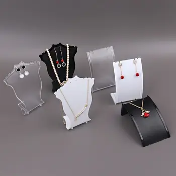 Mini Kaklarota Display Rack Sadzīves Akrila Uzglabāšanas Plaukts Rāda Stāvēt Auskars Vitrīna Juvelierizstrādājumu Veikals